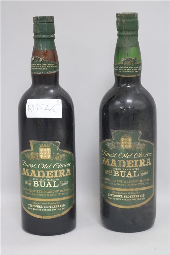 Two bottles of Teltscher Brothers Madeira